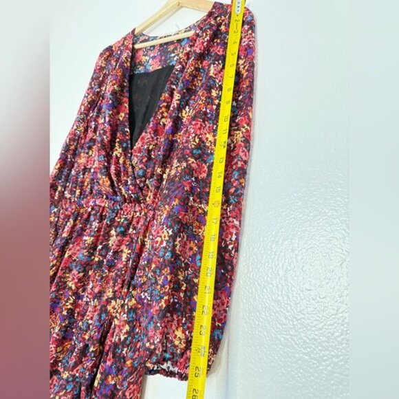 Ramy Brook Women’s Fatima Floral Asymmetric Maxidress V neck size M - Picture 9 of 12